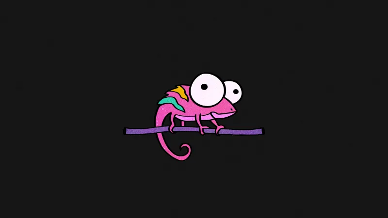 Chameleon Minimal 5k Wallpaper