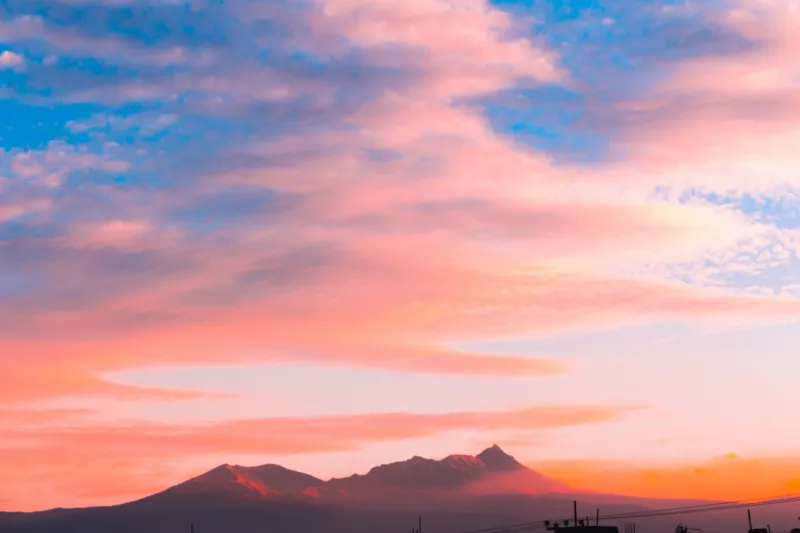 Clouds Over Volcano 4k Wallpaper