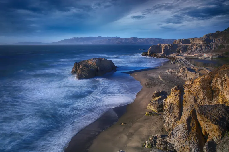 Coast USA Point Lobos Sutro Baths Crag Californina 4k Wallpaper