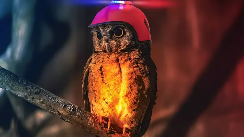 Cop Owl 4k Wallpaper