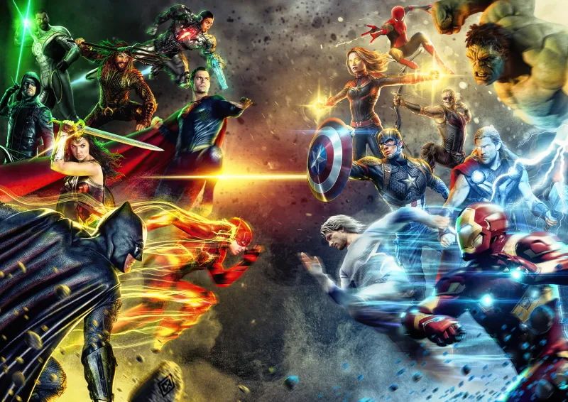 Dc Vs Marvel Heroes 5k Wallpaper