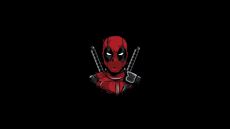 Deadpool Minimal 8k Wallpaper