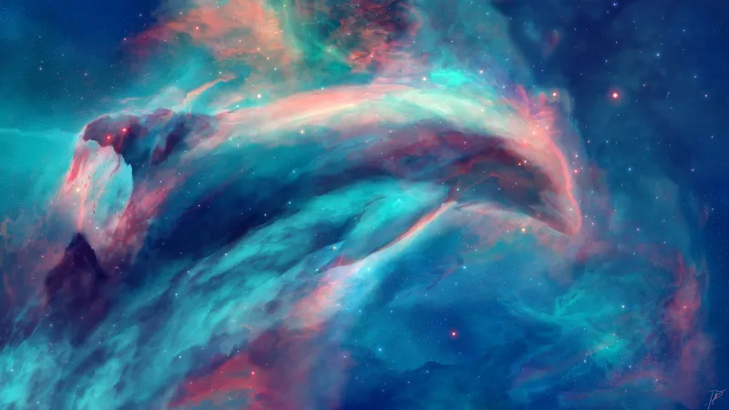 Dolphin Nebula Space Wallpaper