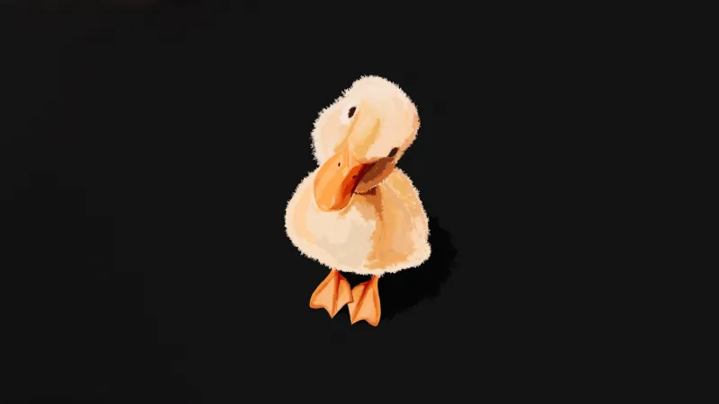 Duckling Minimal 5k Wallpaper