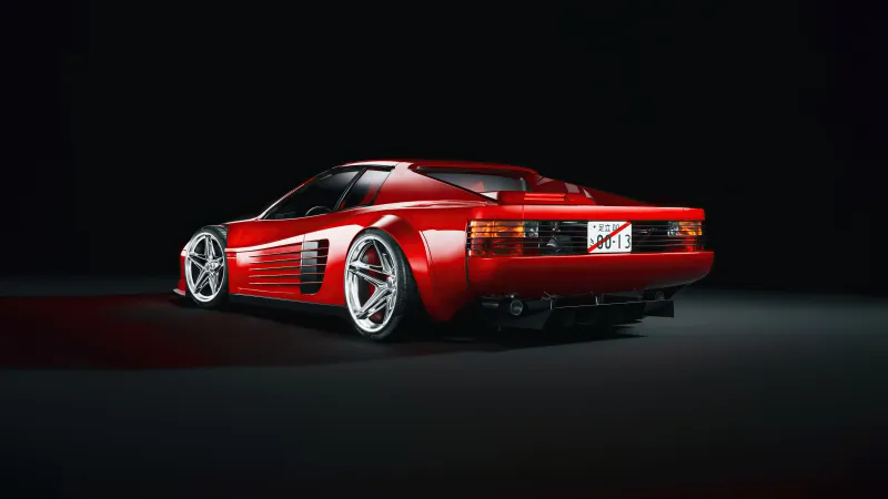 Ferrari Testarossa 1984 Rear 5k Wallpaper