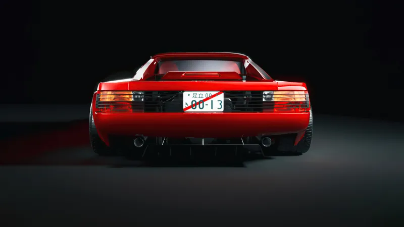 Ferrari Testarossa Red 5k Wallpaper