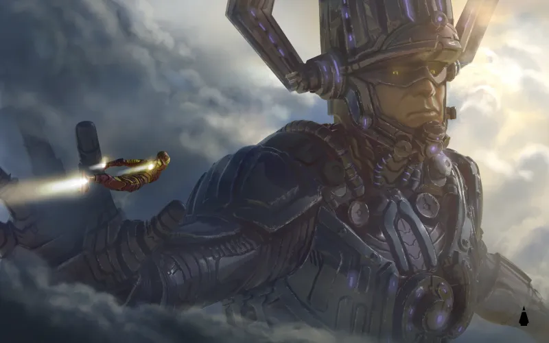 Galactus Vs Iron Man Avengers 4 Concept Art Wallpaper