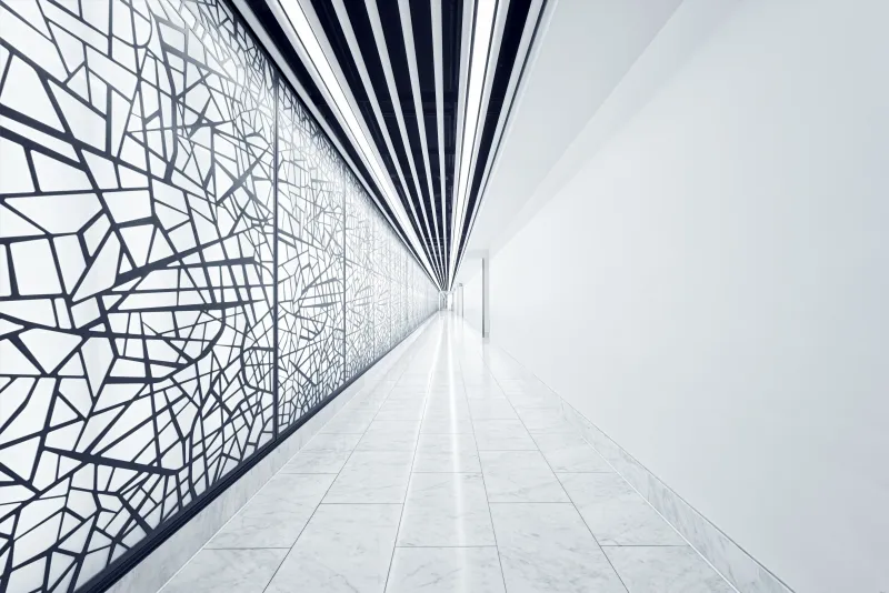 Geometric Pattern Walkway London 8k Wallpaper