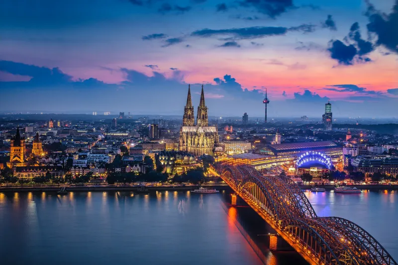 Germany Cologne Bridge Building City Wallpaper