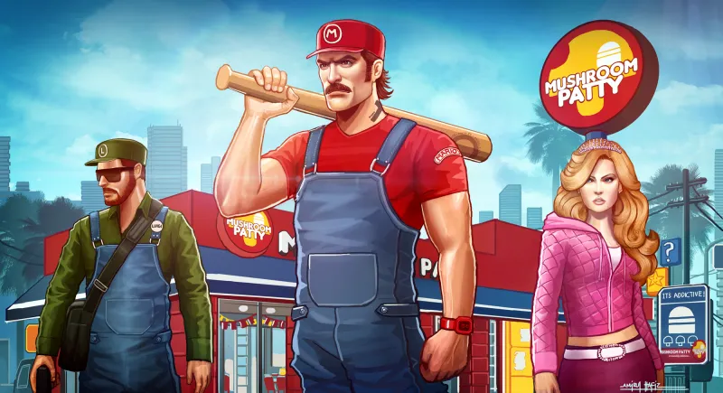 Grand Theft Auto Mushroom Party Wallpaper