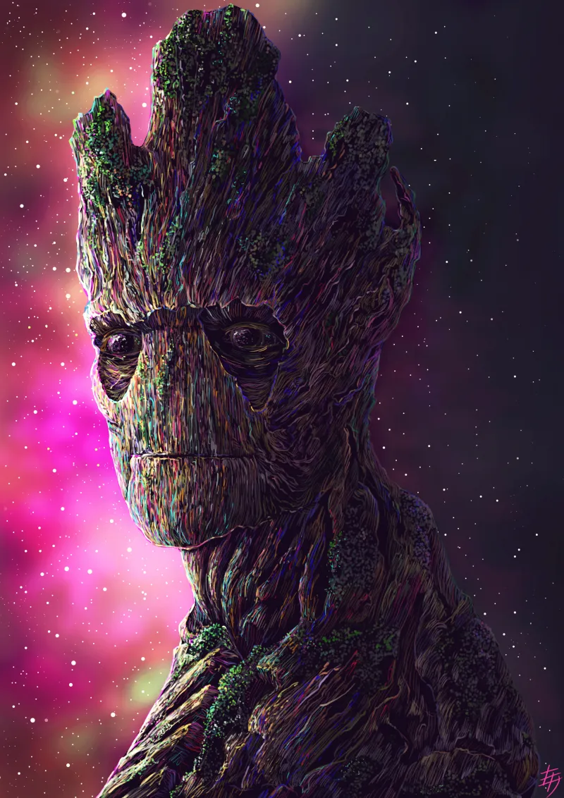 Groot Digital Art 4k Wallpaper