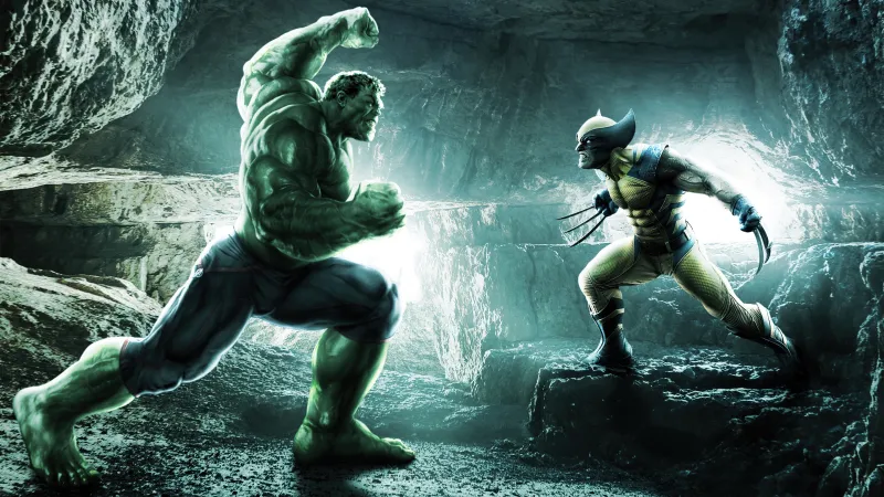 Hulk Vs Wolverine War 4k Wallpaper