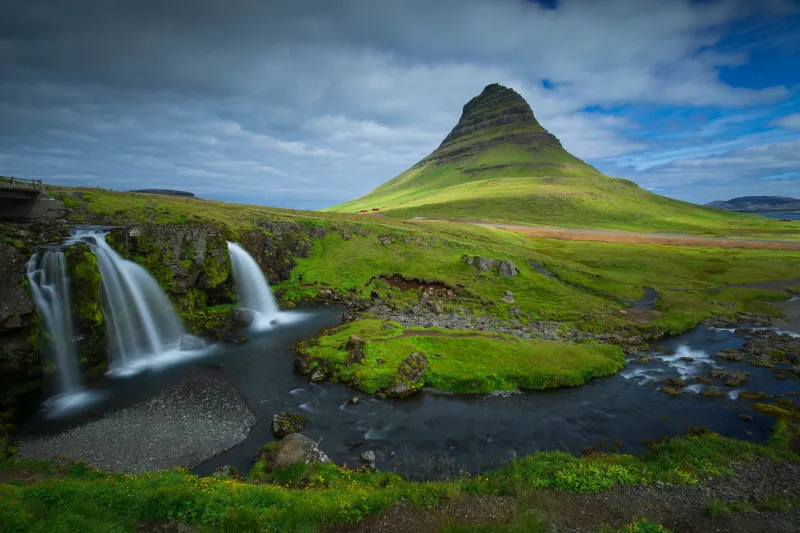 Iceland Mountains Waterfalls Kirkjufell 5k Wallpaper