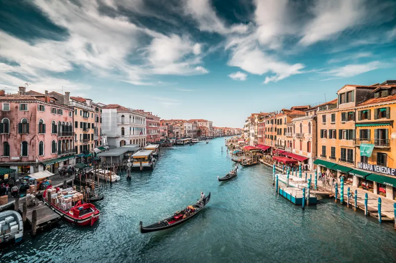 Italy Boats Venice Canal 5k Wallpaper