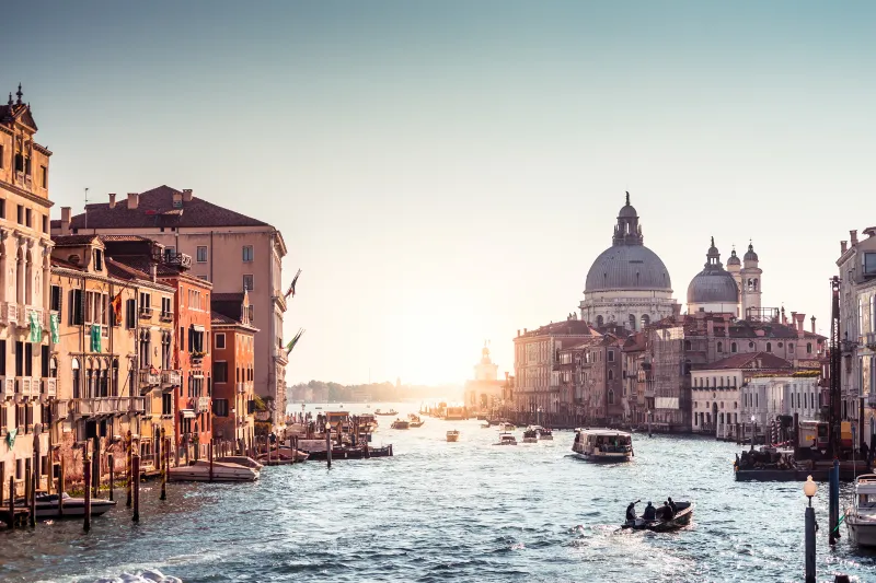 Italy Riverboat Sunrises And Sunsets Grand Canal 4k Wallpaper