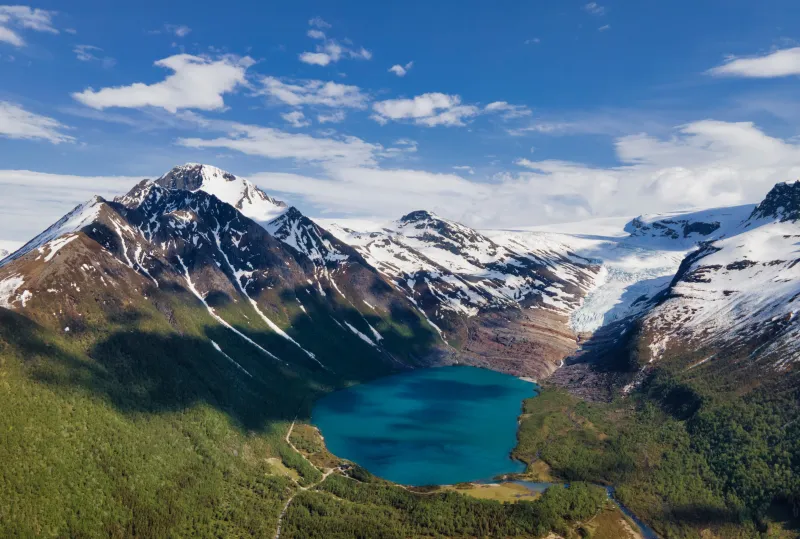 Lake Svartisvatnet In Norway 4k Wallpaper