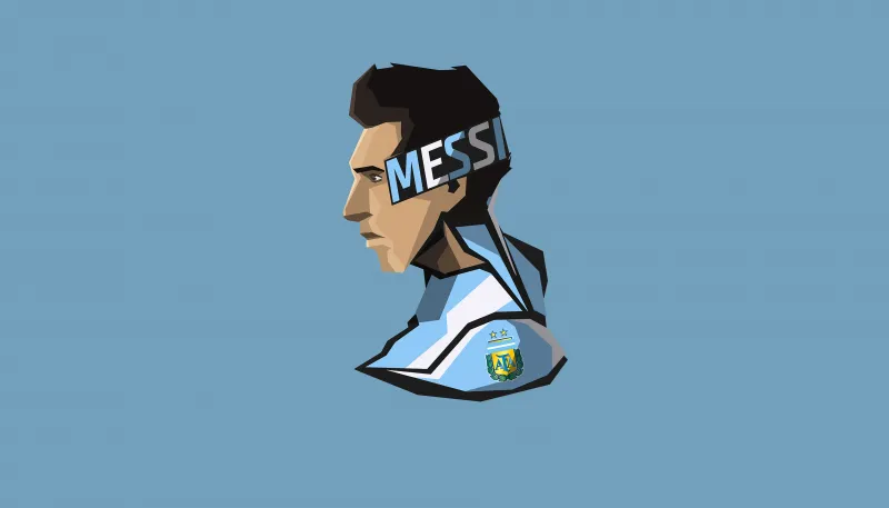 Lionel Messi Minimalism 8k Wallpaper