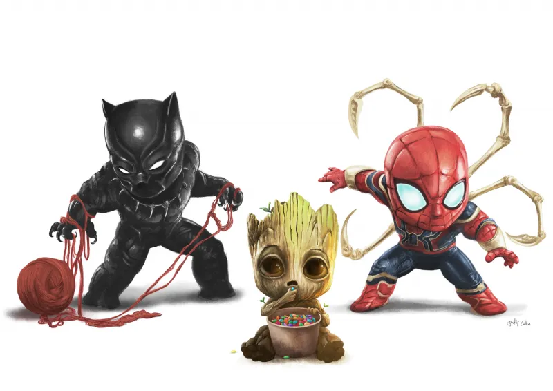 Little Marvel Heroes Wallpaper