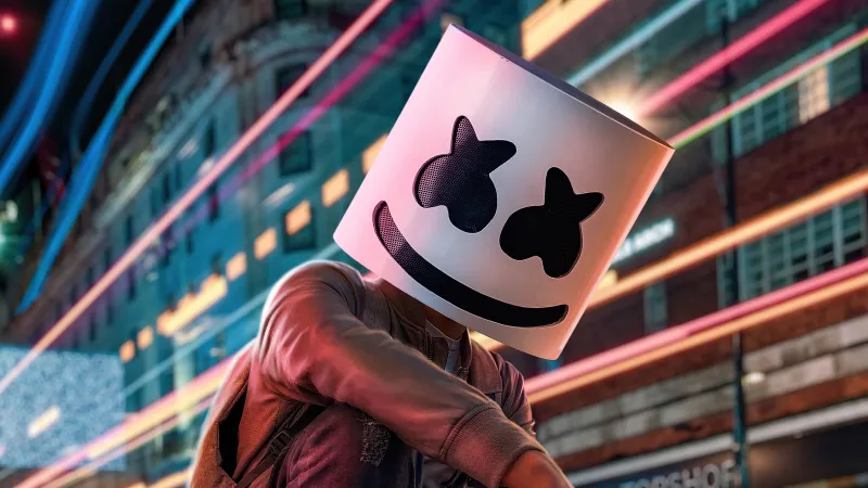 Marshmello City Lights 5k Wallpaper