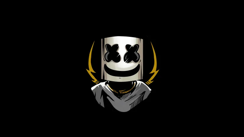 Marshmello Dark Minimal 5k Wallpaper