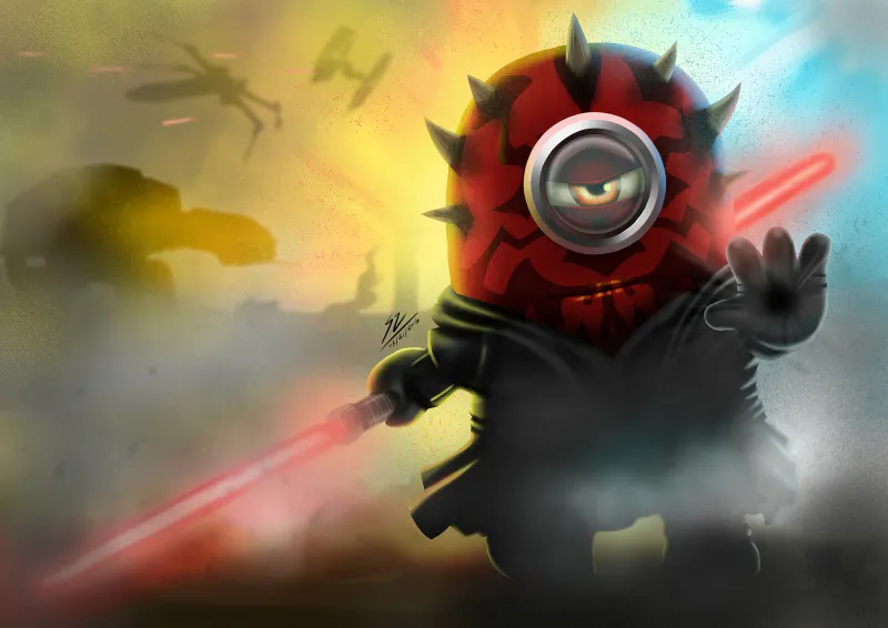 Minion As Darth Maul Wallpaper