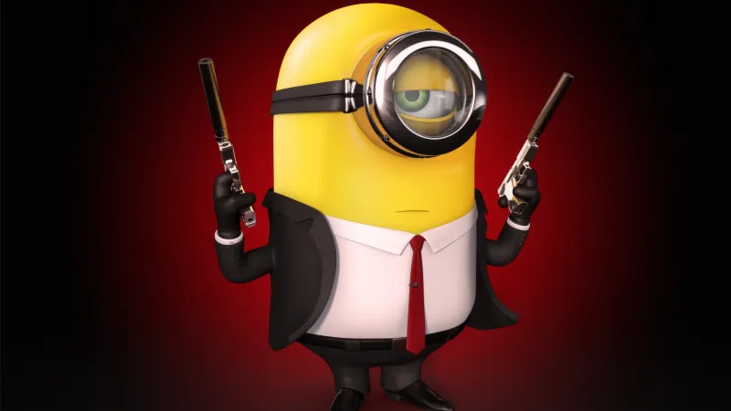 Minion Hitman 5k Wallpaper