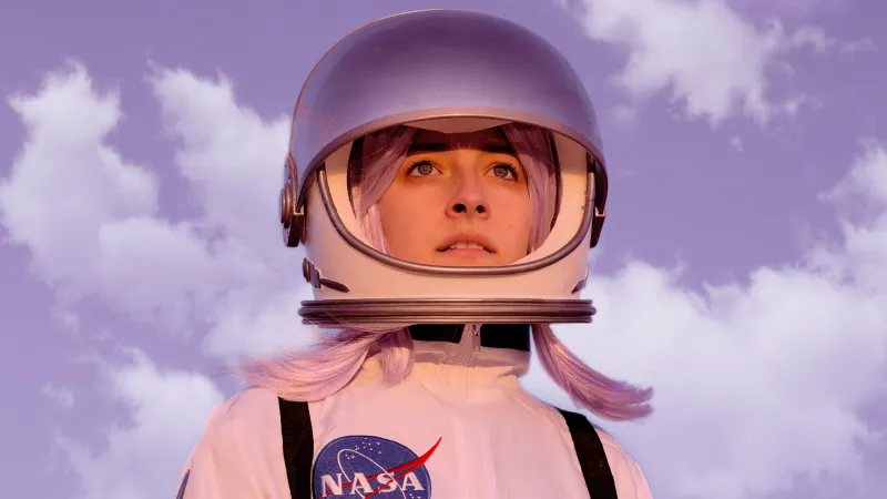 Nasa Girl Helmet Cosplay 5k Wallpaper