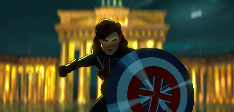 Peggy Carter As Captain America In What If Tv Series Wallpaper