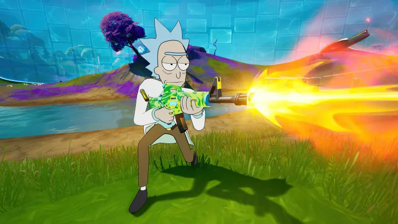 Rick Sanchez In Fortnite Wallpaper