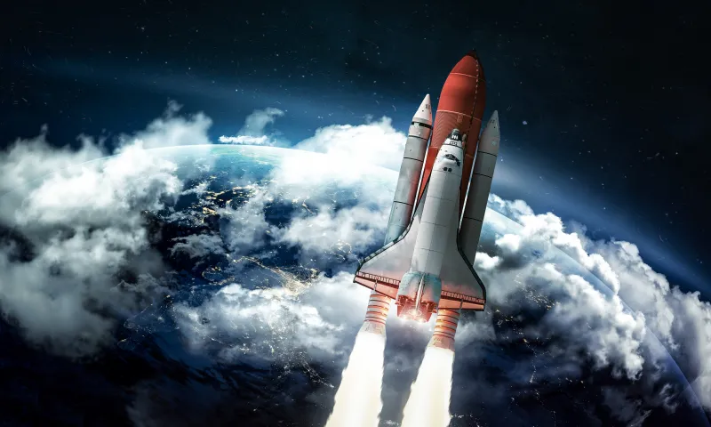 Rocket Heading Towards Space Wallpaper