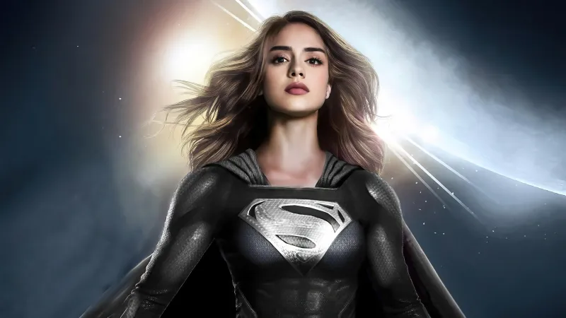 Sasha Calle Supergirl Fan Art Black Suit 4k Wallpaper