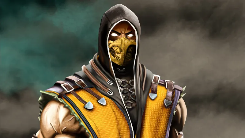 Scorpion From Mortal Kombat 5k Wallpaper