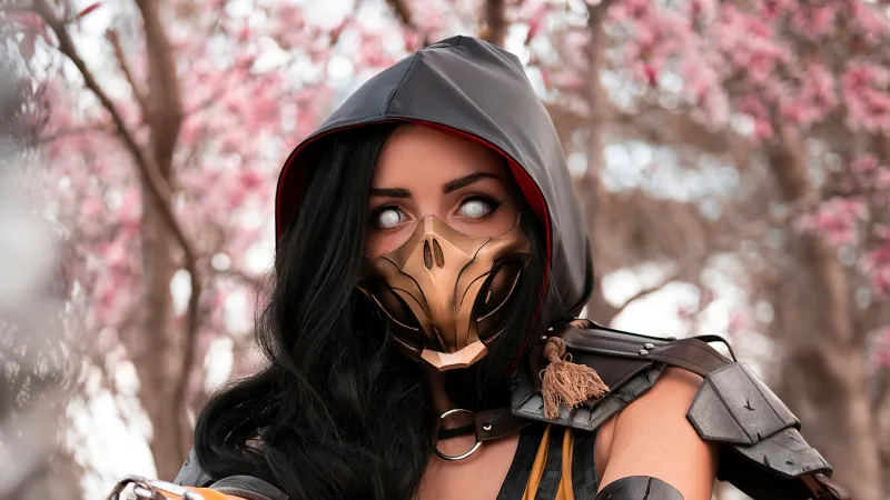 Scorpion Girl Mortal Kombat Cosplay 4k Wallpaper