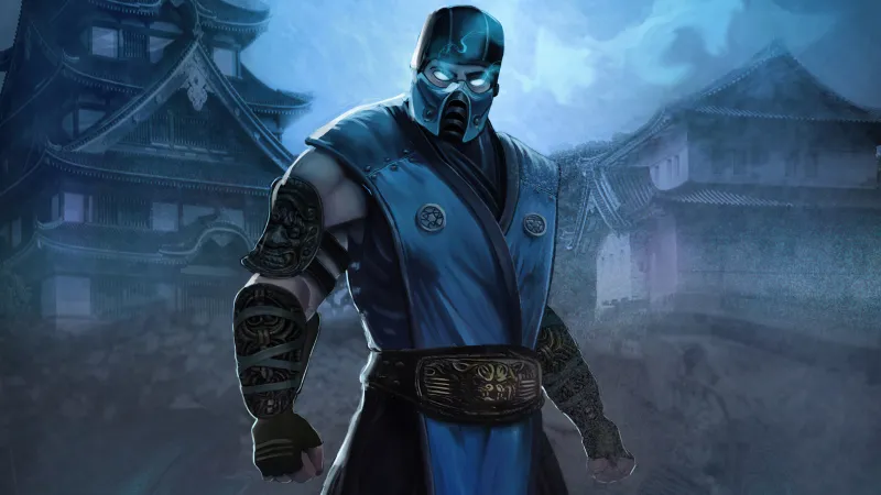 Sub Zero Mortal Kombat Fan Art With Power Effect 4k Wallpaper