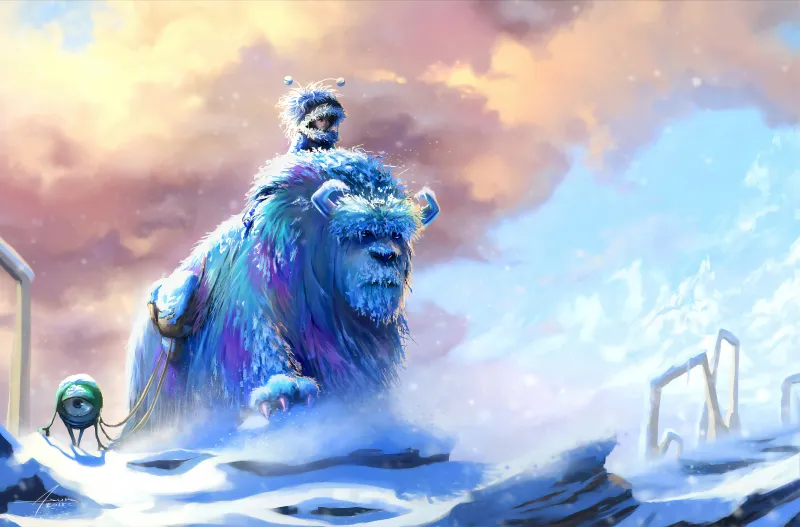 Sulley And Mike Monsters Wallpaper