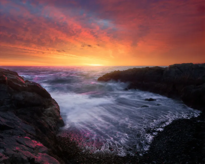 Sunrise Along The Coast Of Maine Wallpaper