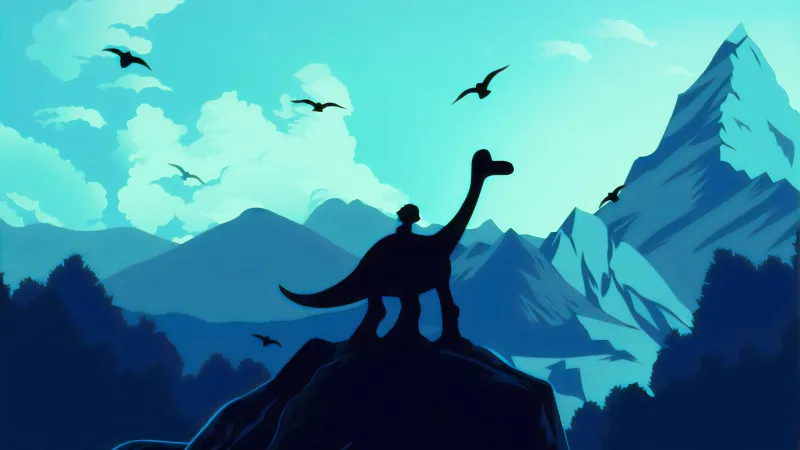 The Good Dinosaur Illustration Wallpaper