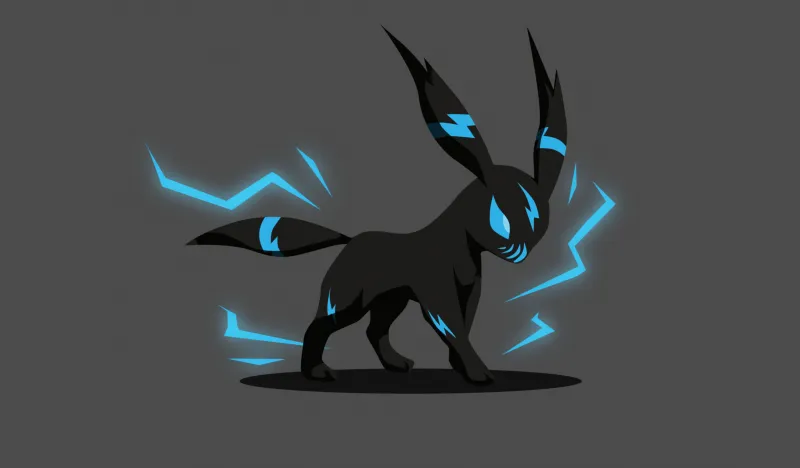 Umbreon Pokemon Minimal 4k Wallpaper