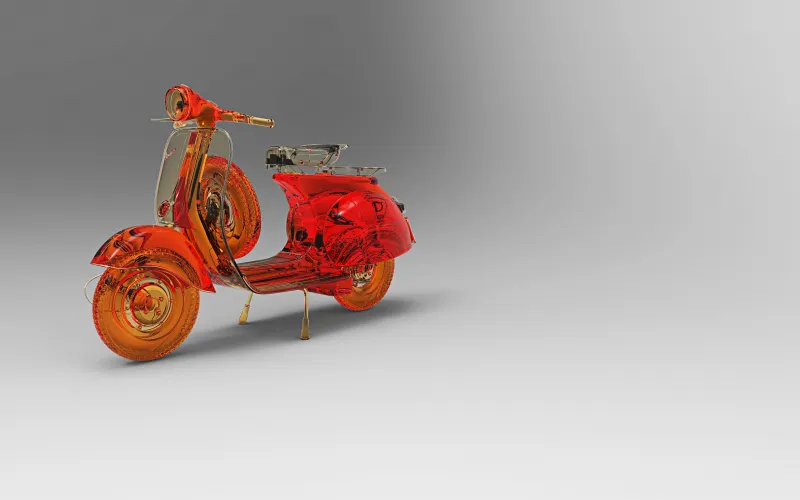 Vespa Scooter Abstract Art Wallpaper