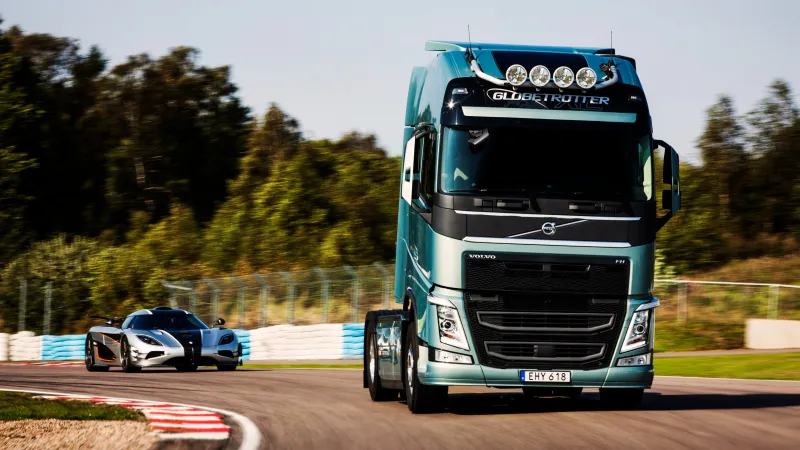 Volvo Truck And Car Wallpaper