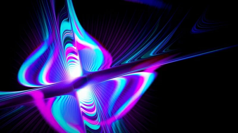 Rays Form Multicolored Glow Abstraction 4K HD Wallpaper