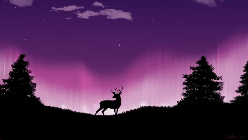 Reindeer Forest Of Serenity 4k Wallpaper