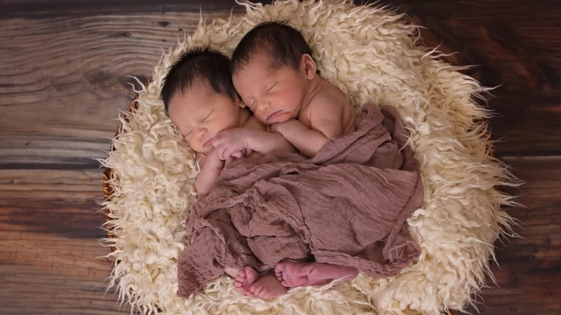 Twins Babies 4K HD Wallpaper