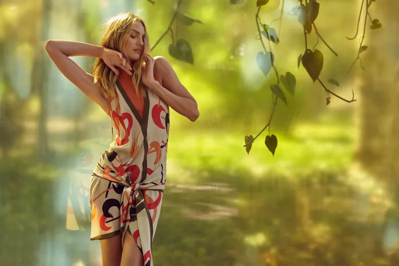 2019 Candice Swanepoel Animales Summer Garden Campaign Wallpaper