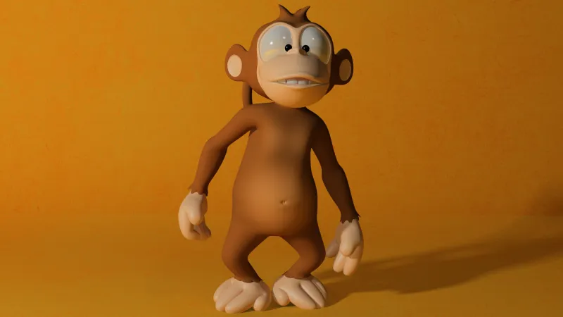 3D Monkey Wallpaper