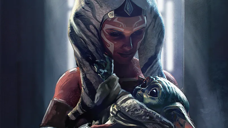 Ahsoka And The Child Wallpaper