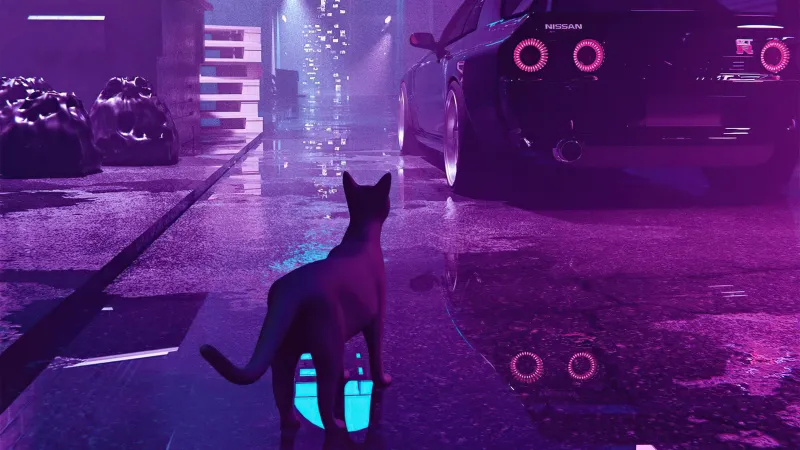 Alley Cat Nissan Skyline Vaporwave 4k Wallpaper