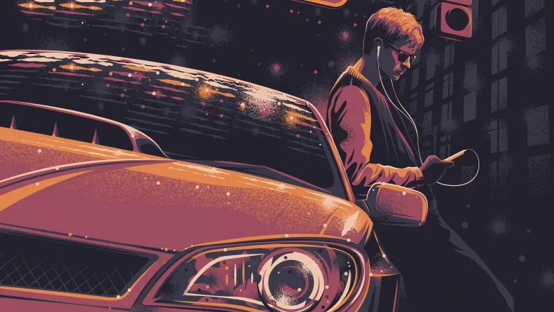 Baby Driver 4k Art Wallpaper