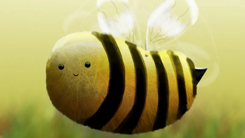 Bee Illustration Wallpaper