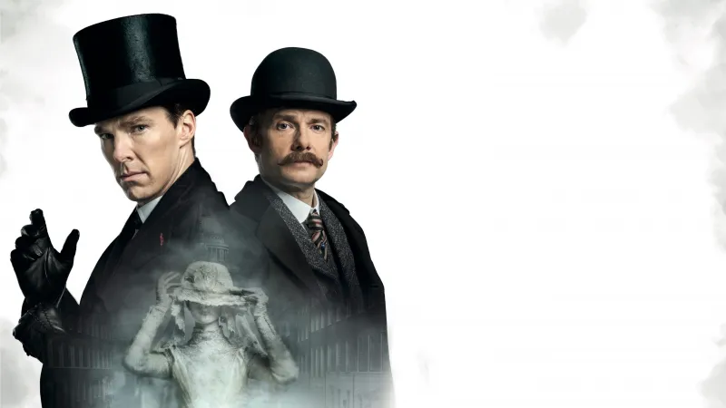 Benedict Cumberbatch And Martin Freeman In Sherlock Holmes 5k Wallpaper